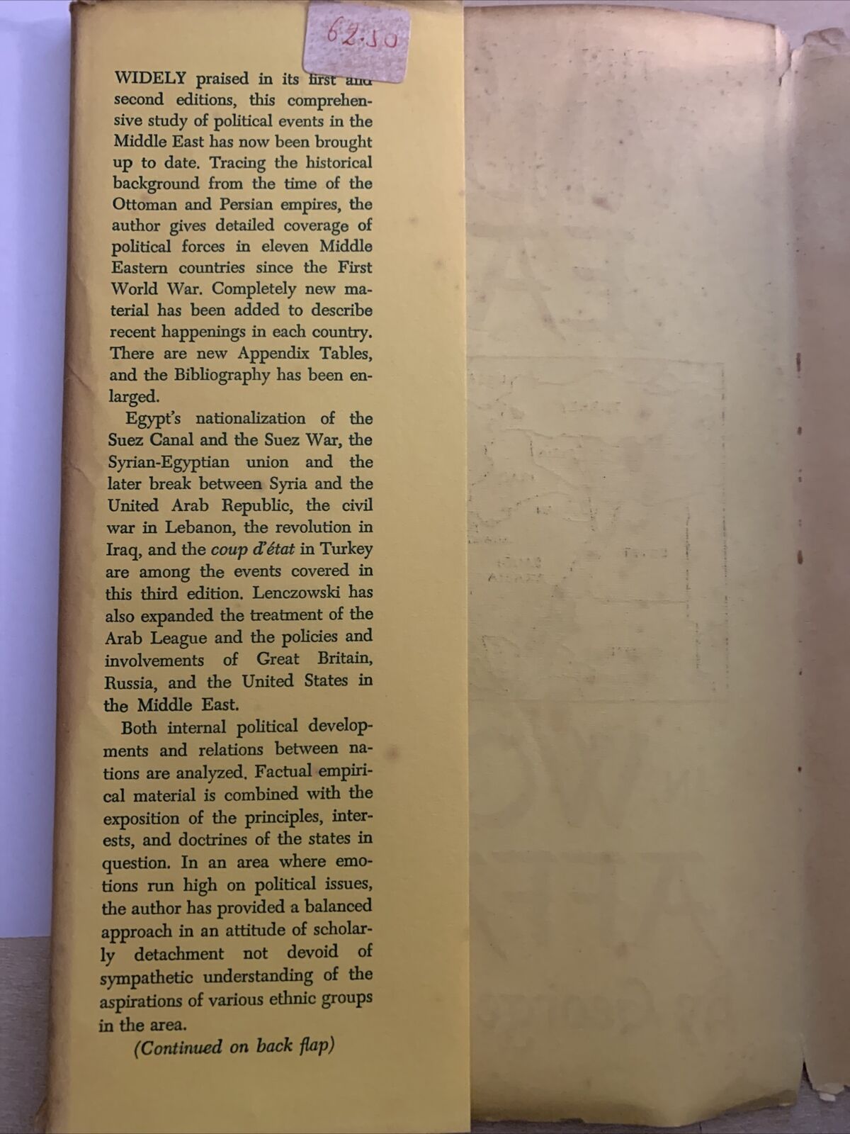 The middle east in world affairs - George Lenczowski. Cornell University 1962