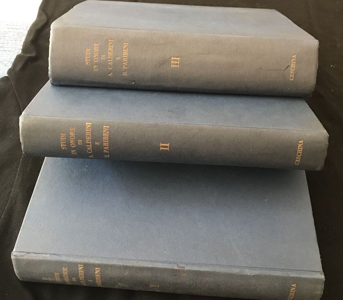 STUDI IN ONORE DI ARISTIDE CALDERINI E R. PARIBENI, Ceschina 3 volumi 1956