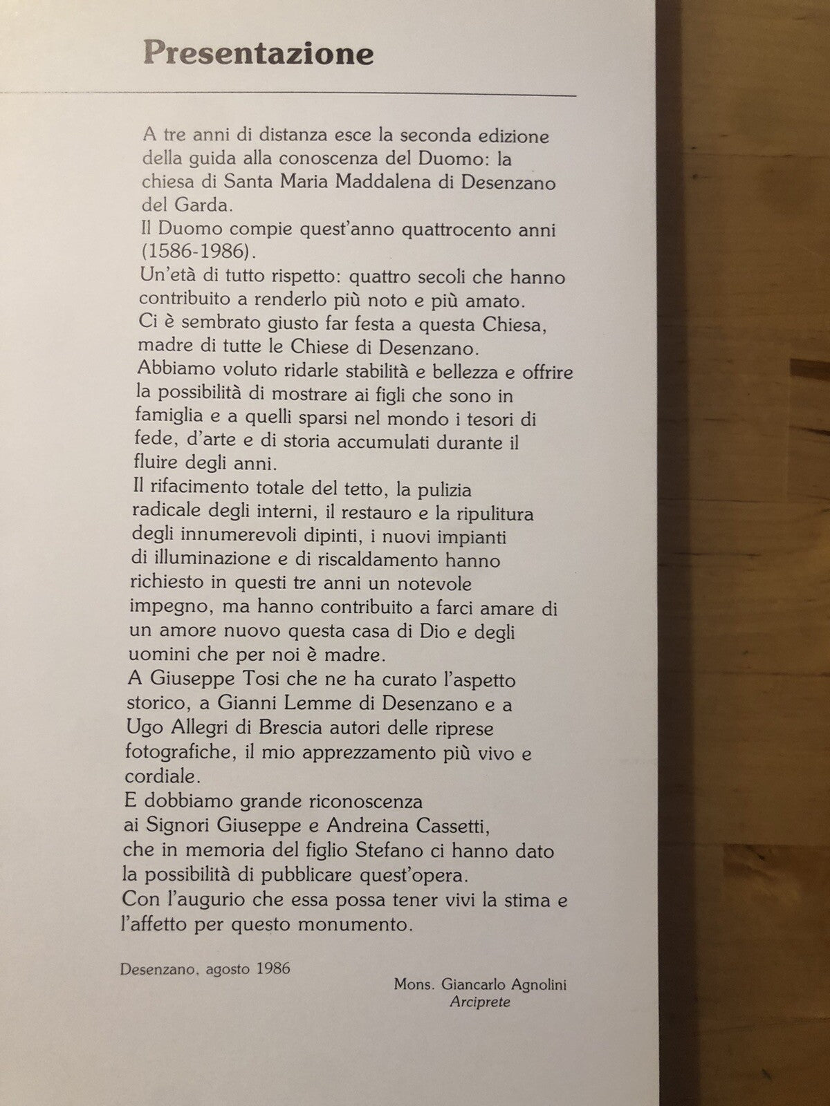 La chiesa di S. Maria Maddalena  in Desenzano del Garda, guida storico artistica