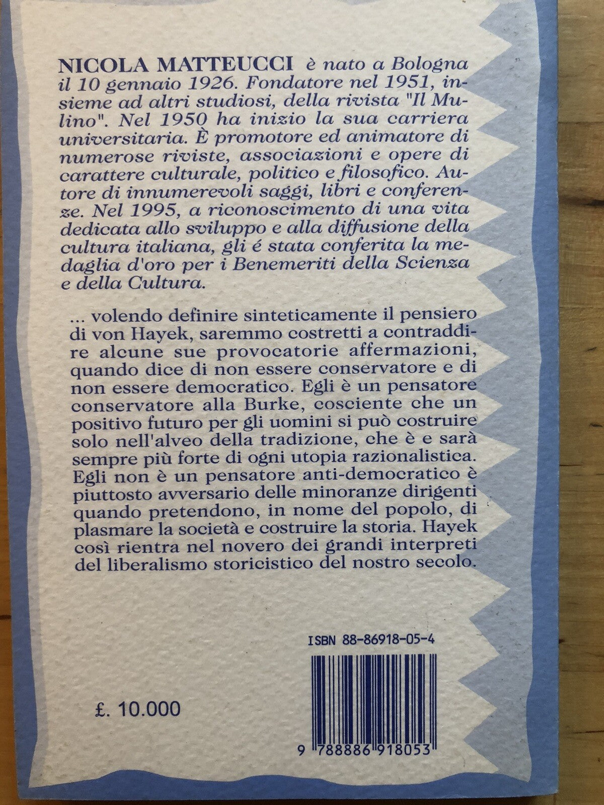 L'eredità di Von Hayek, Nicola Matteucci. società aperta 1997