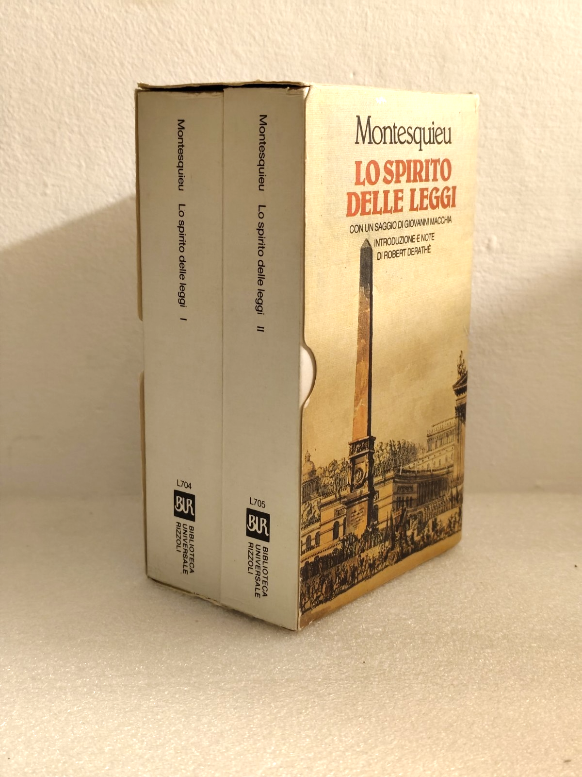 Lo Spirito delle leggi - Montesquieu Bur Rizzoli -2 voll completo cofanetto 1989