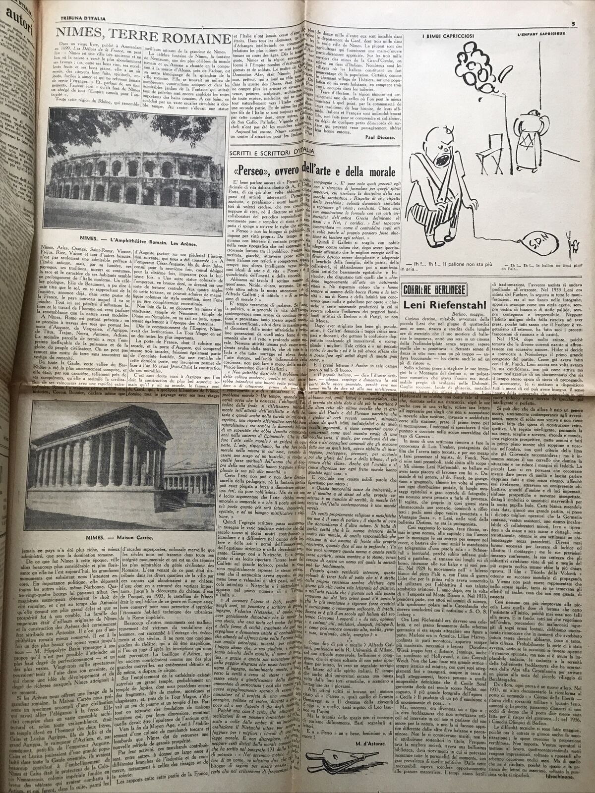 TRIBUNA D'ITALIA  anno 2 - N 21 - 1938 - SATIRA POLITICA