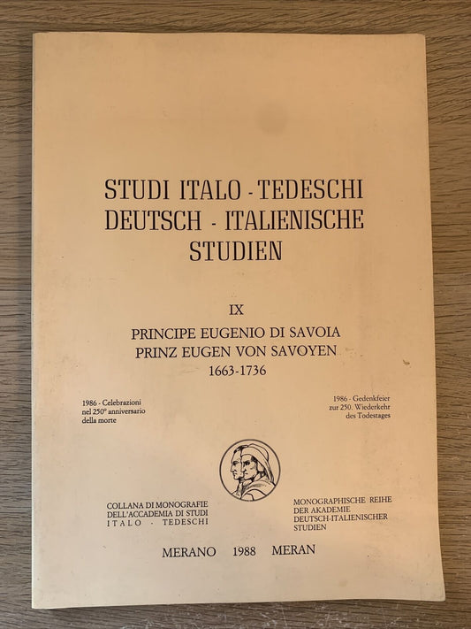 studi italo-tedeschi deutsch-italienische studien IX. 1988