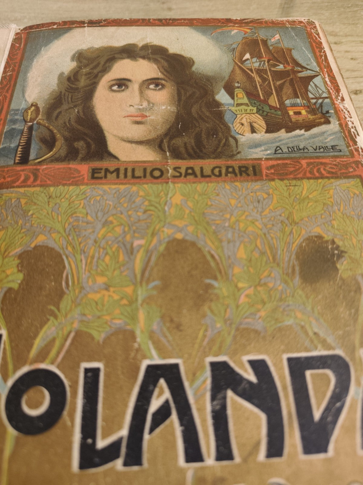 Jolanda la figlia del corsaro nero, Emilio Salgari. Vallardi 1927, illustrato