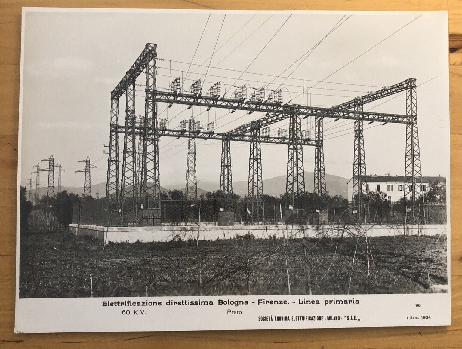 FERROVIE direttissima PRATO Bologna Firenze elettrificazione 1° semestre 1934