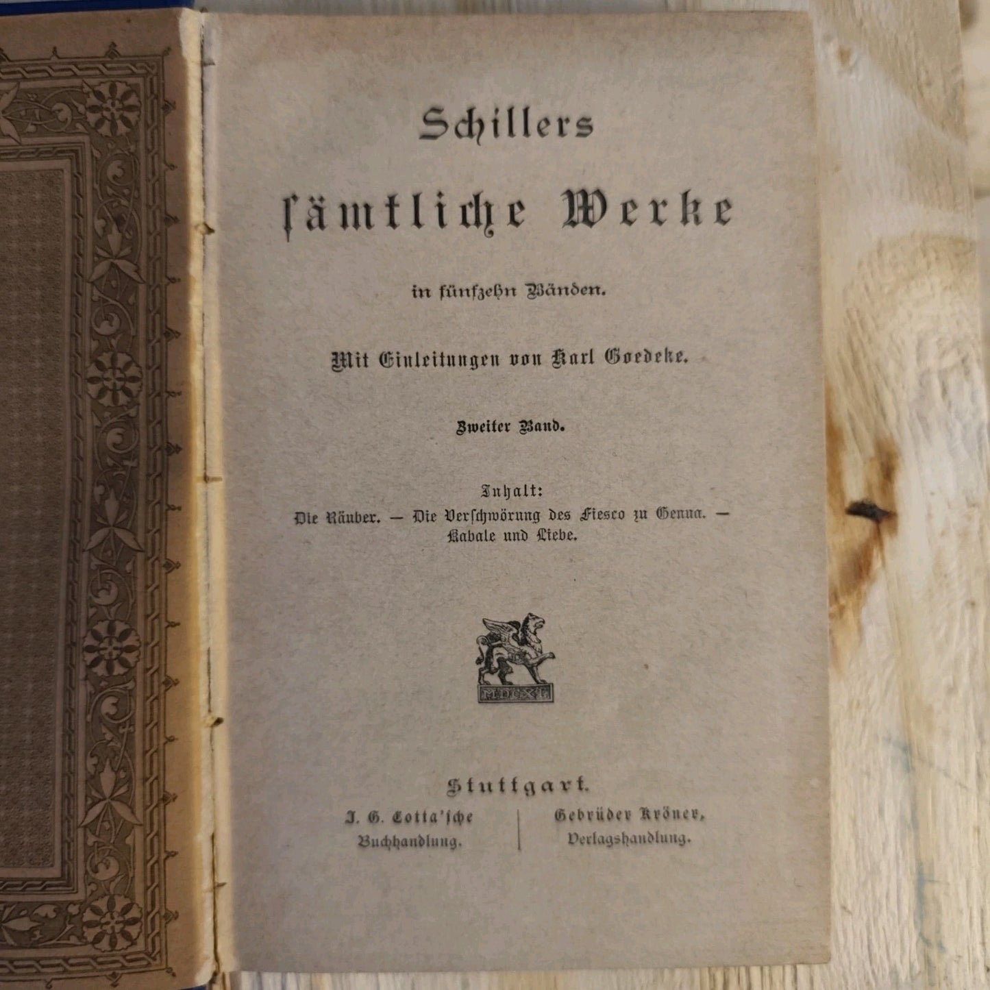 Schillers sämtliche Werke - 10 Bände (1-7, 9-11) - Cotta / Kröner - Stuttgart