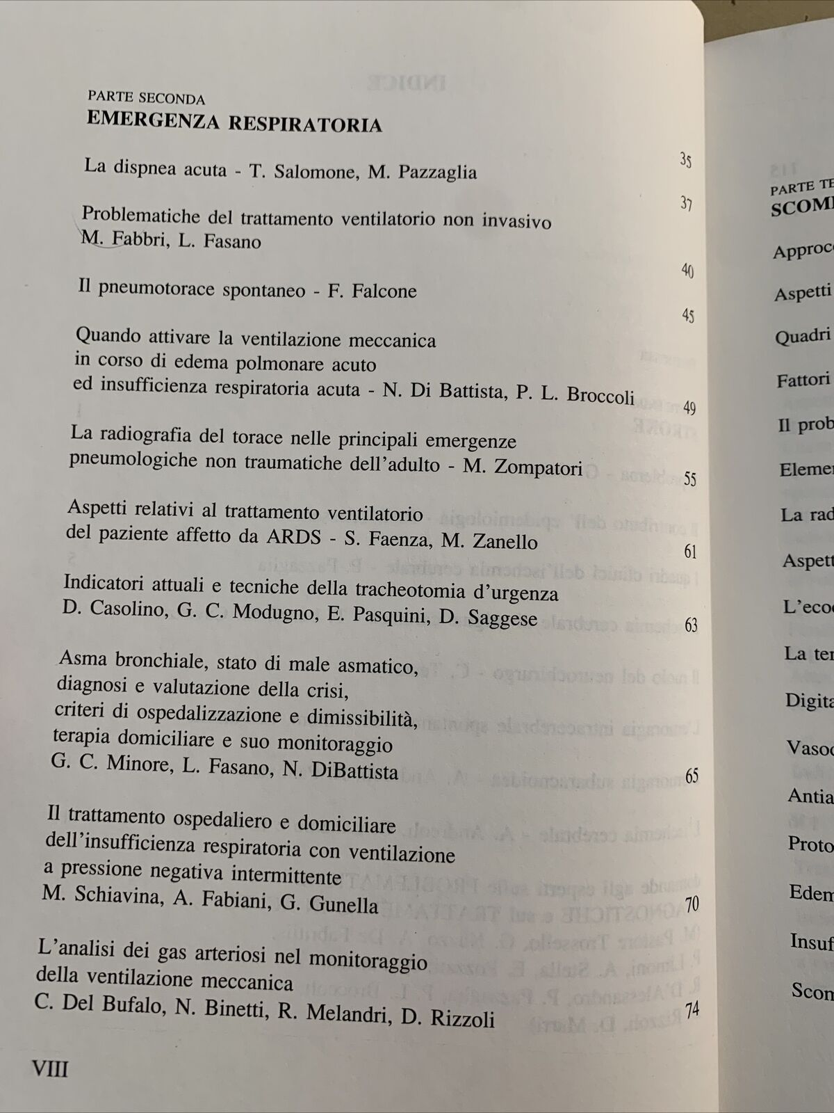 ARGOMENTI DI MEDICINA D'URGENZA - DiBattista, Lenzi, Vandelli, Fontana 1990 #