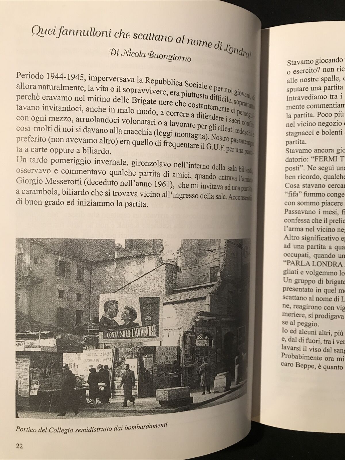 E CONTINUARONO A CHIAMARLO GUF, Beppe Zagaglia. Storia del bar Università