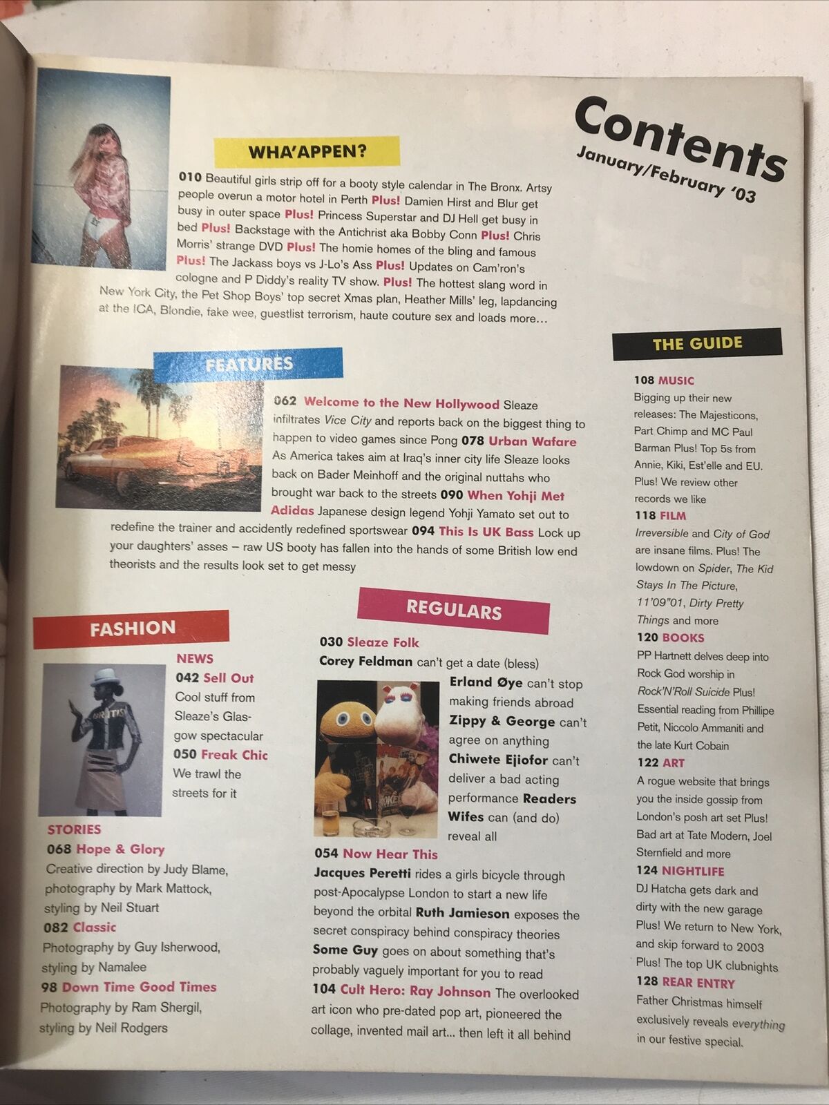 Sleazenation Jan/Feb 2003,COREY FELDMAN,ZIPPY & GEORGE,CRACK VILLAGE,RAY JOHNSON