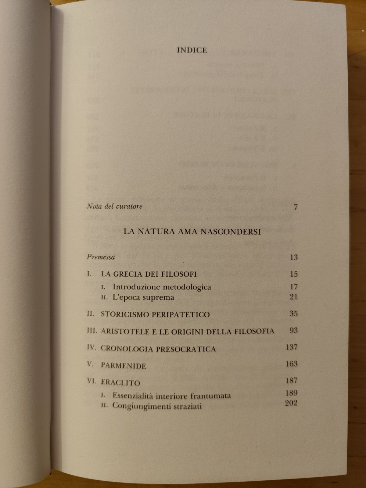 La natura ama nascondersi - Giorgio Colli. Adelphi - Biblioteca Filosofica 1988