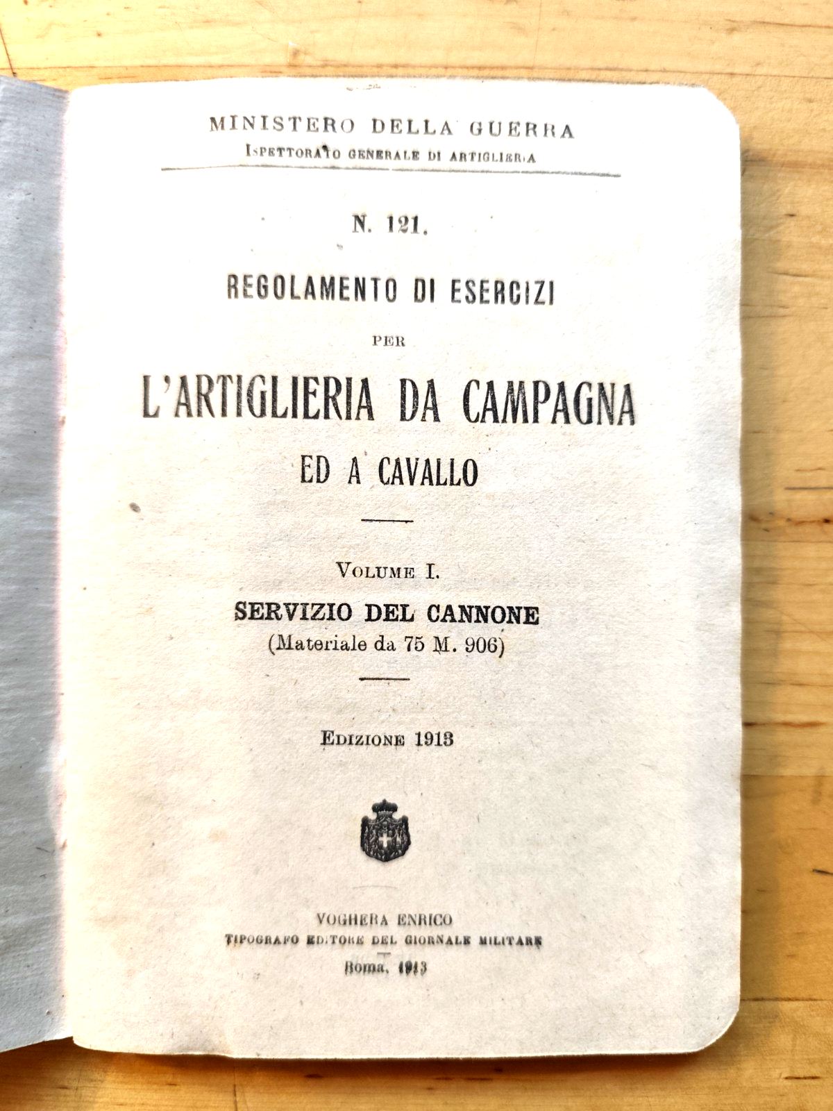 Artiglieria da campagna a cavallo, Ministero della Guerra, g mondiale - militare