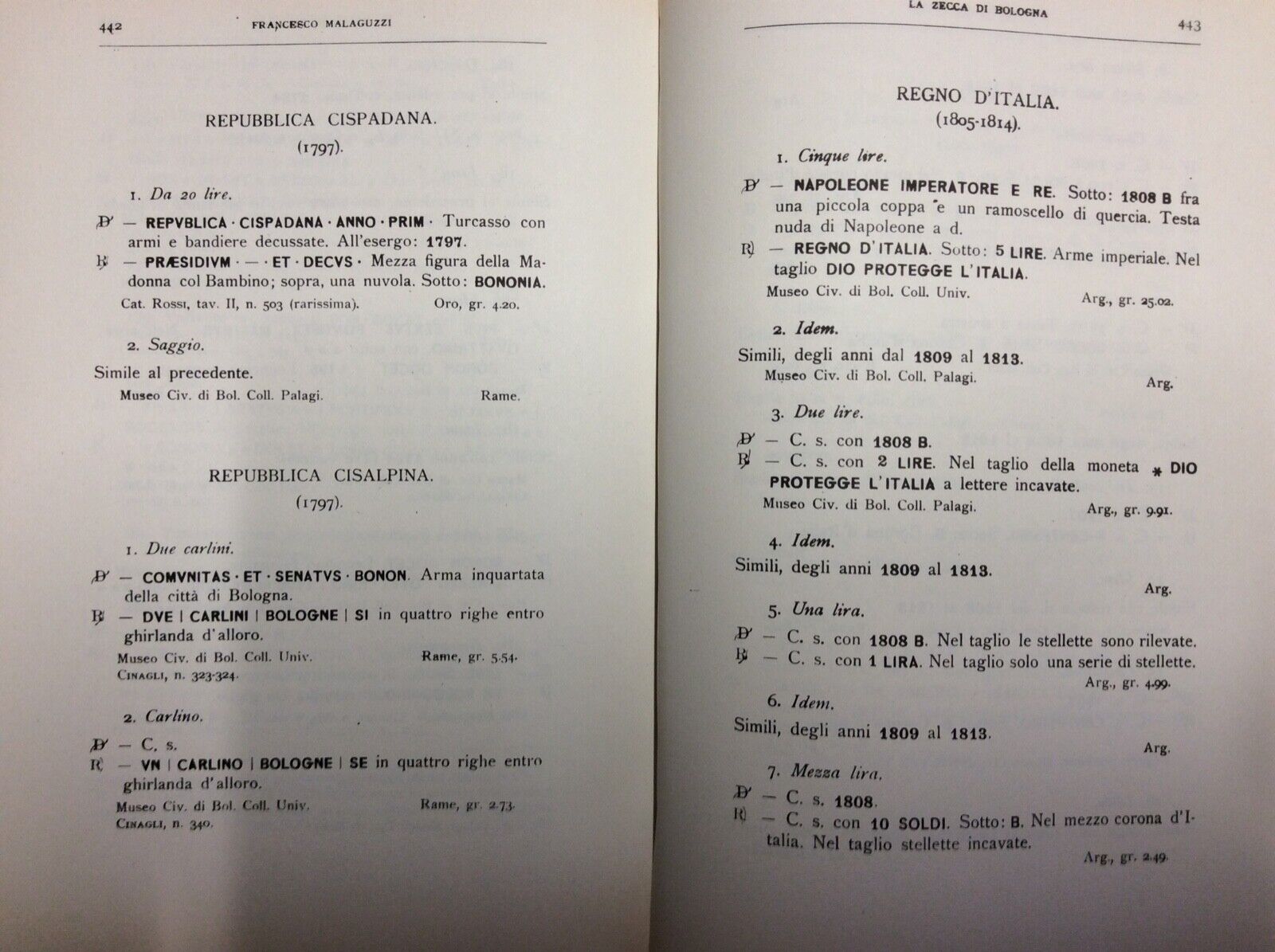 MALAGUZZI VALERI, LA ZECCA DI BOLOGNA, FORNI EDITORE RISTAMPA