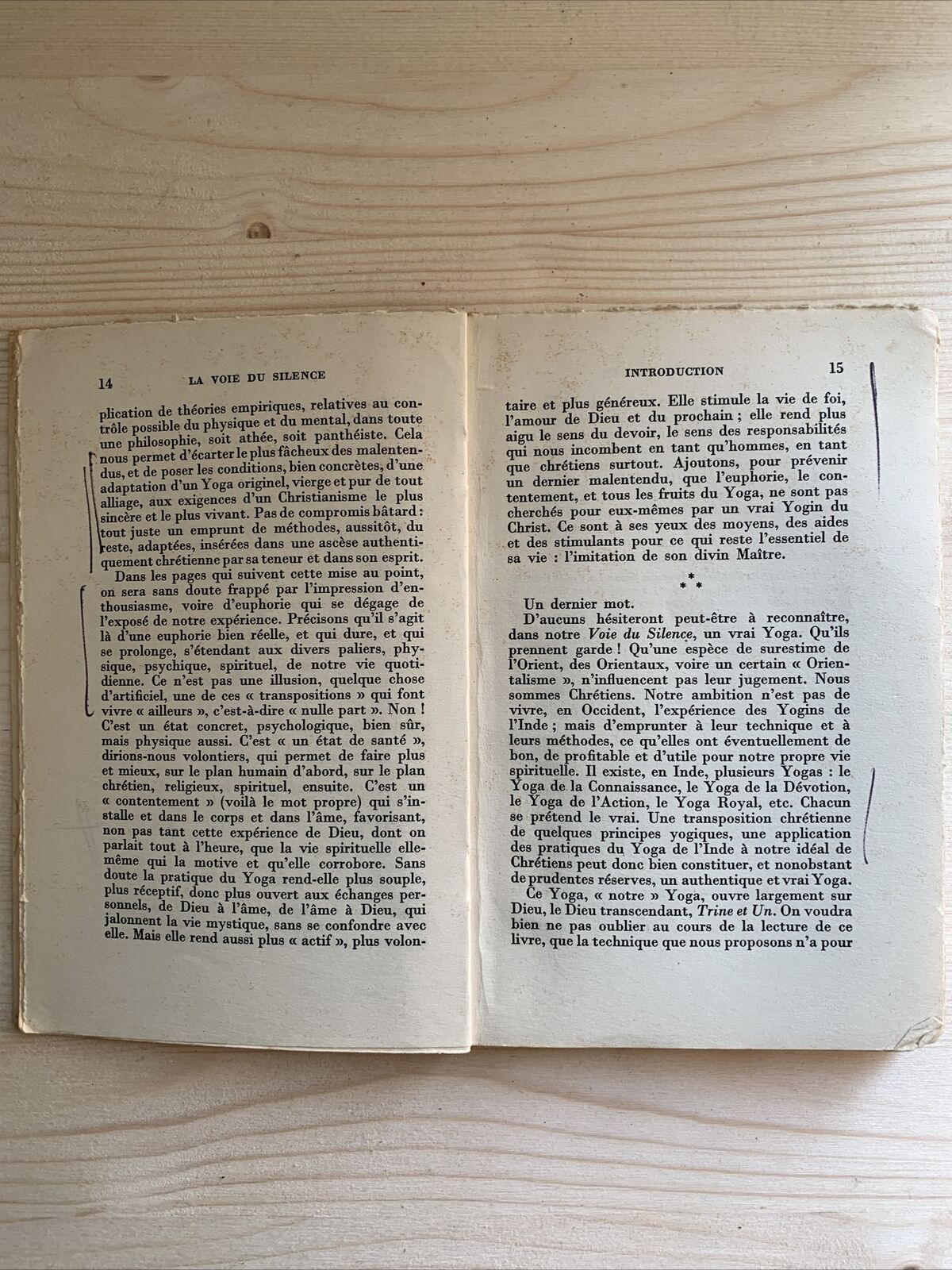 LA VOIE DU SILENCE, Yogin du Christ, Desclée de Brouwer 1956