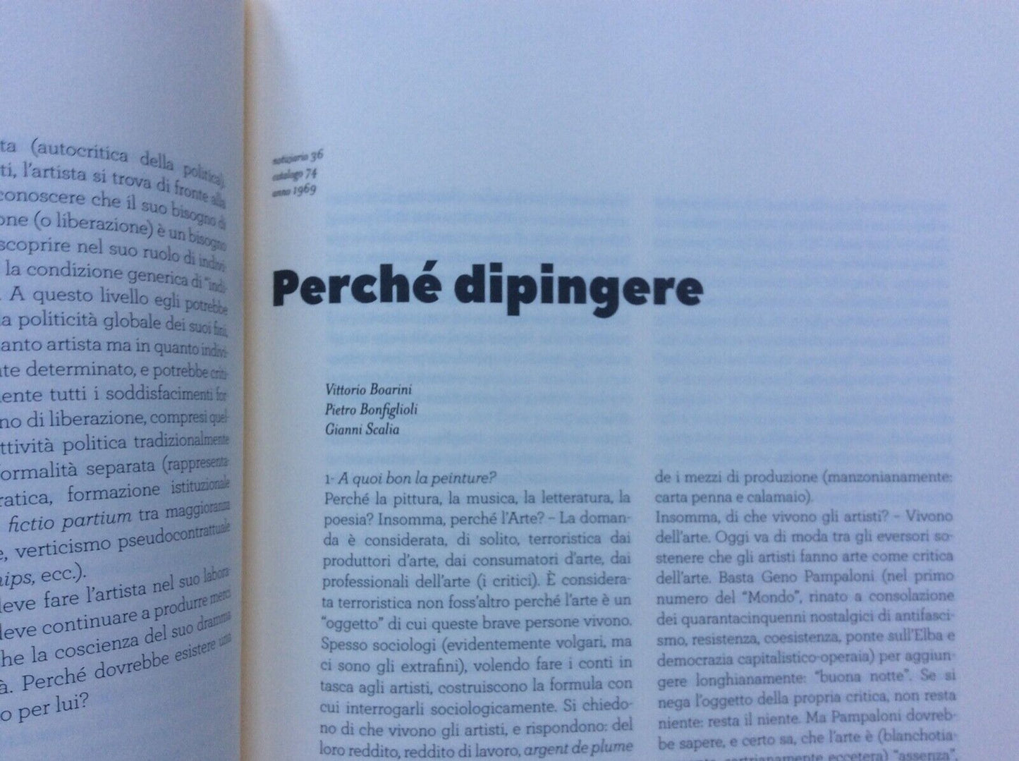 IL NOTIZIARIO DELLA GALLERIA DE’FOSCHERARI 1965-1989, a cura di VITTORIO BOARINI
