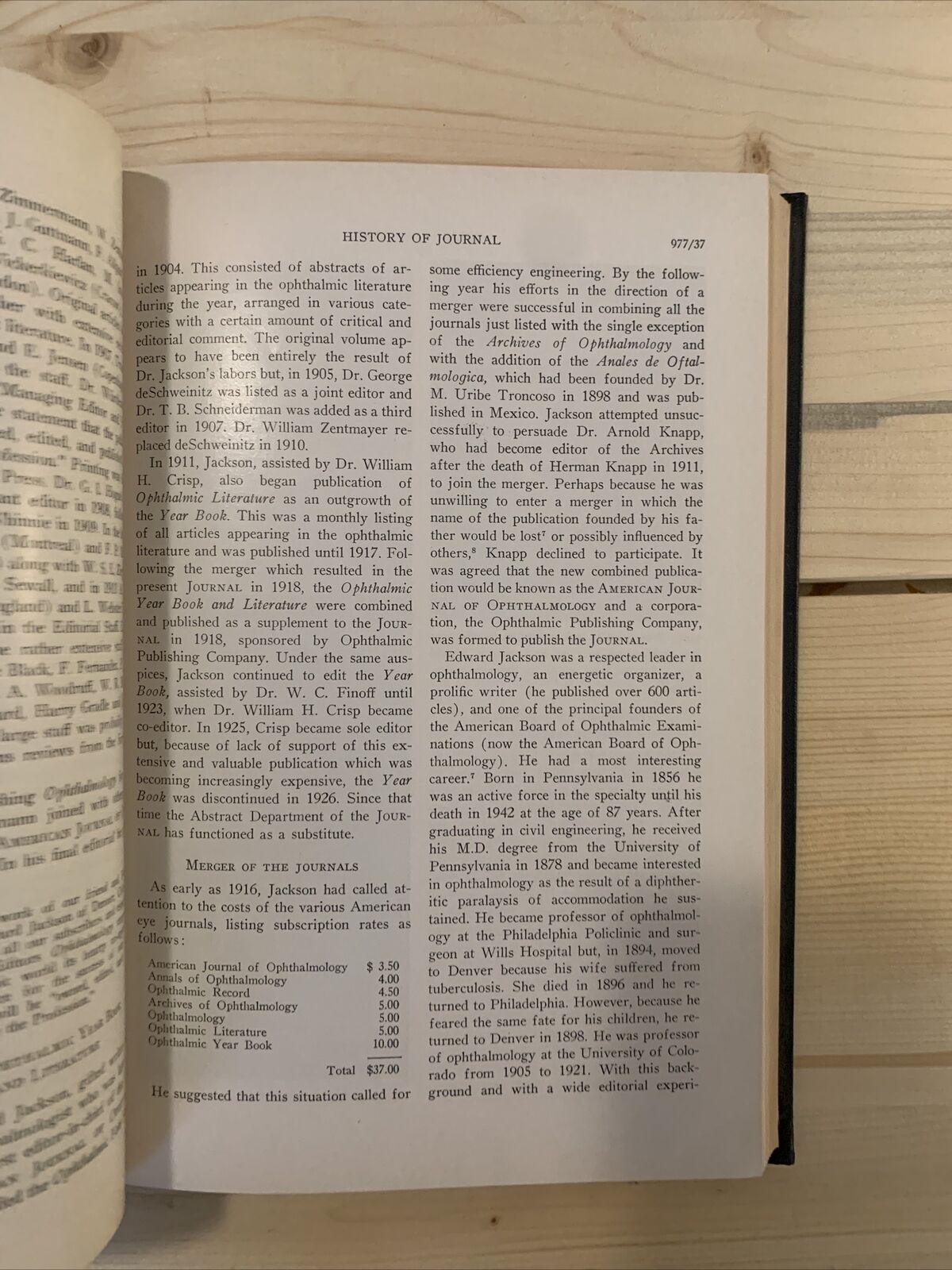 CONTRIBUTIONS TO OPHTHALMIC SCIENCE TO HONOR DERRICK TILTON VAIL, MD 1966 #