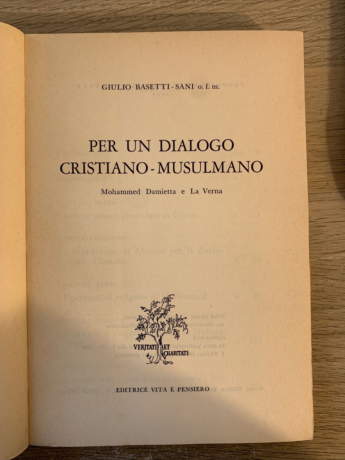 Per un dialogo Cristiano Musulmano, Giulio Basetti. Editrice vita pensiero 1969