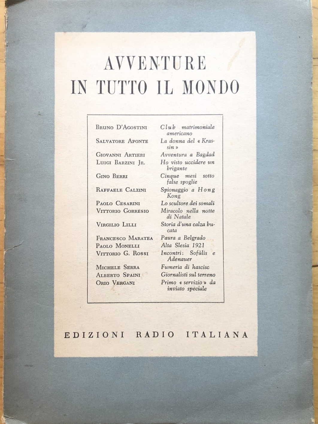 Avventure in tutto il mondo - Edizioni Radio Italiana 1953