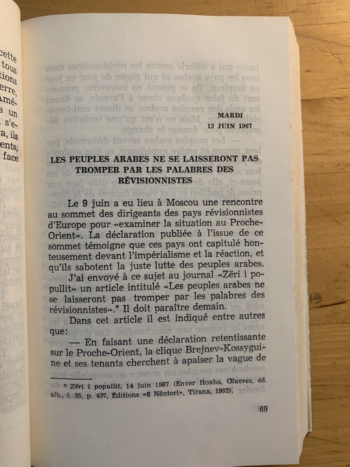 Réflexions sur le Moyen Orient - Enver Hoxha 1984