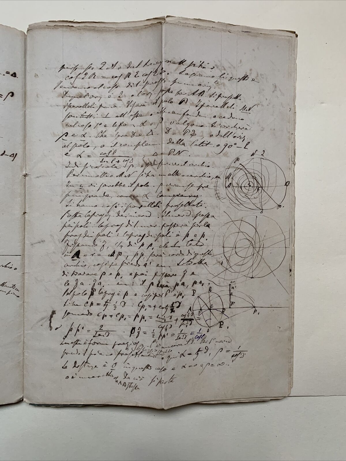 GOBBI BELCREDI Università Pavia 1876, Appunti di suo studente GEODESIA TEORETICA