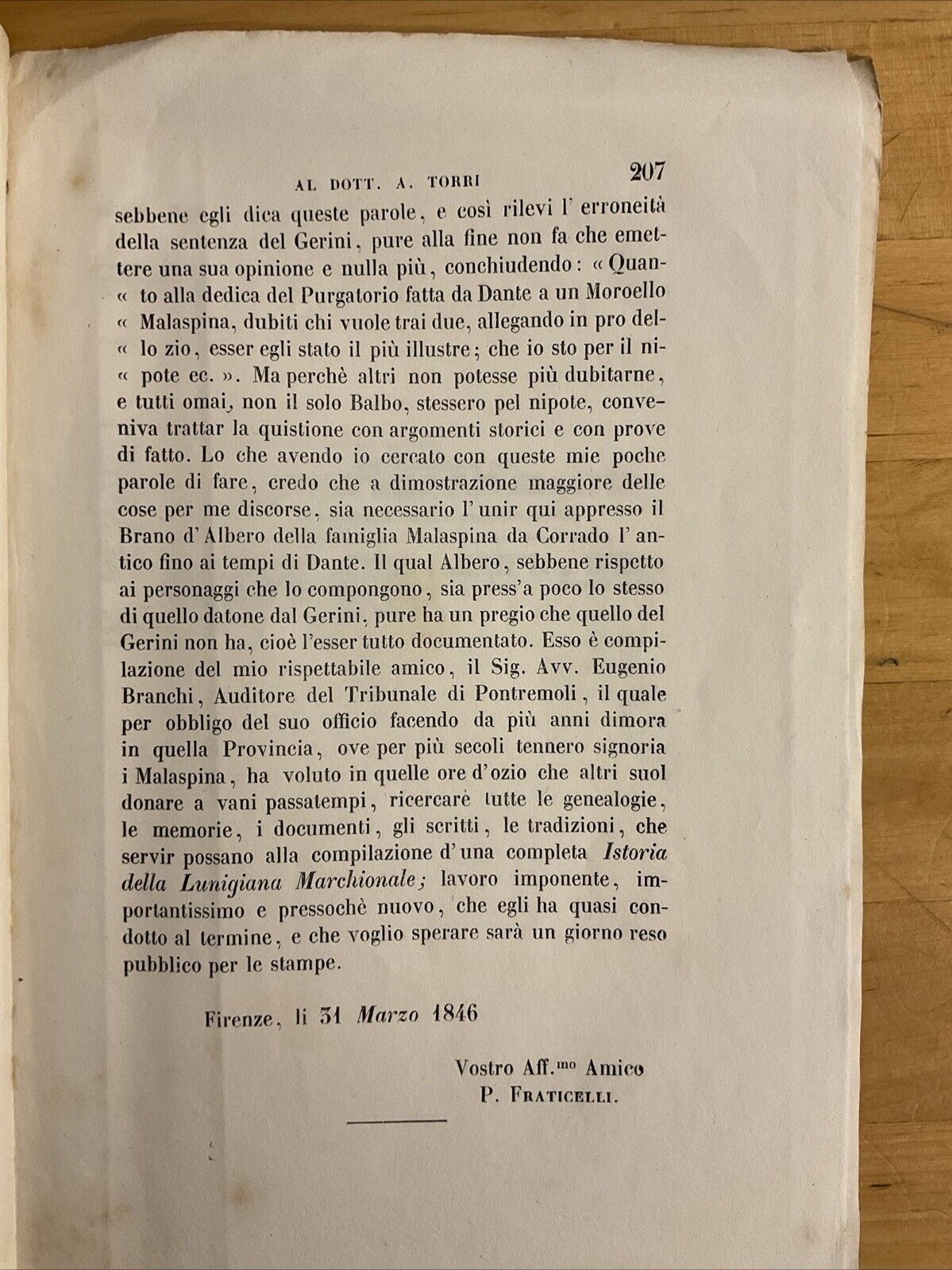 Chi fossero i due Malaspina amici ed ospiti di Dante, P. Fraticelli 1846