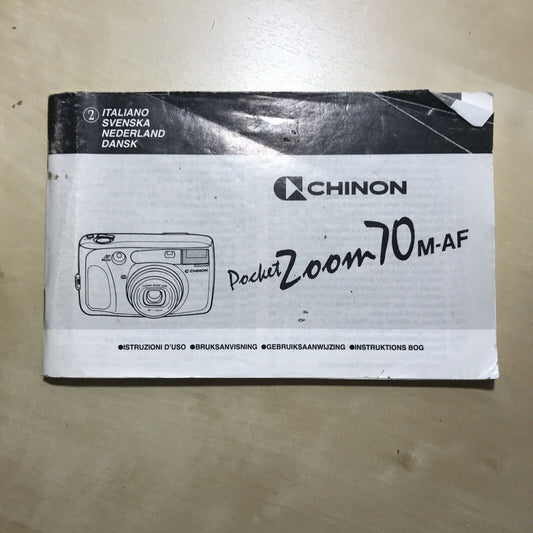 CHINON pocket zoom 70 m-af, libretto di istruzioni, manuale d'uso, user guide