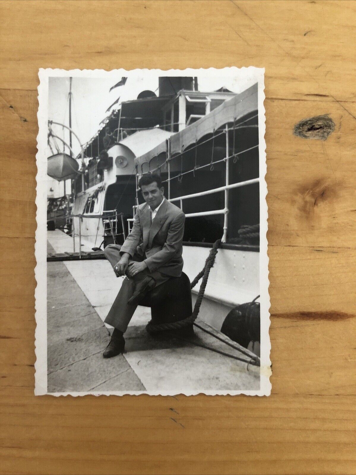 FOTOGRAFIA VINTAGE  -TRIESTE MOLO - 1953