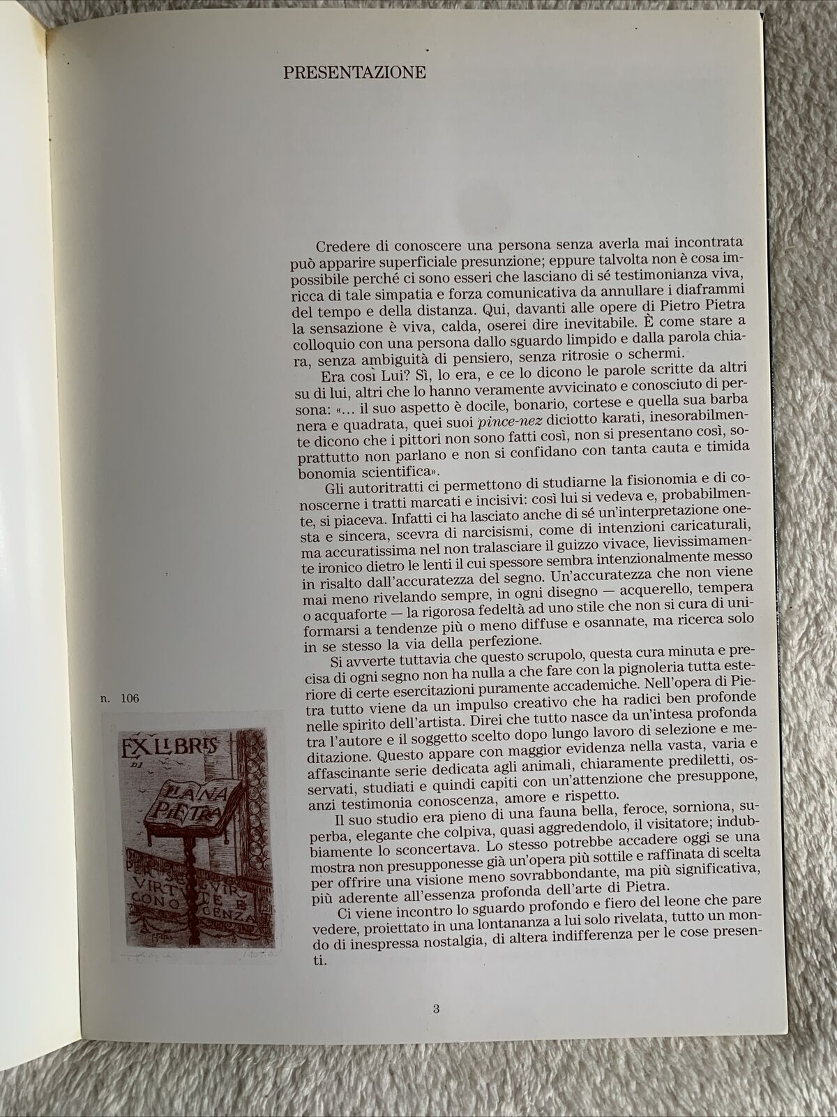 PIETRO PIETRA - galleria d'arte d'Azeglio 1986