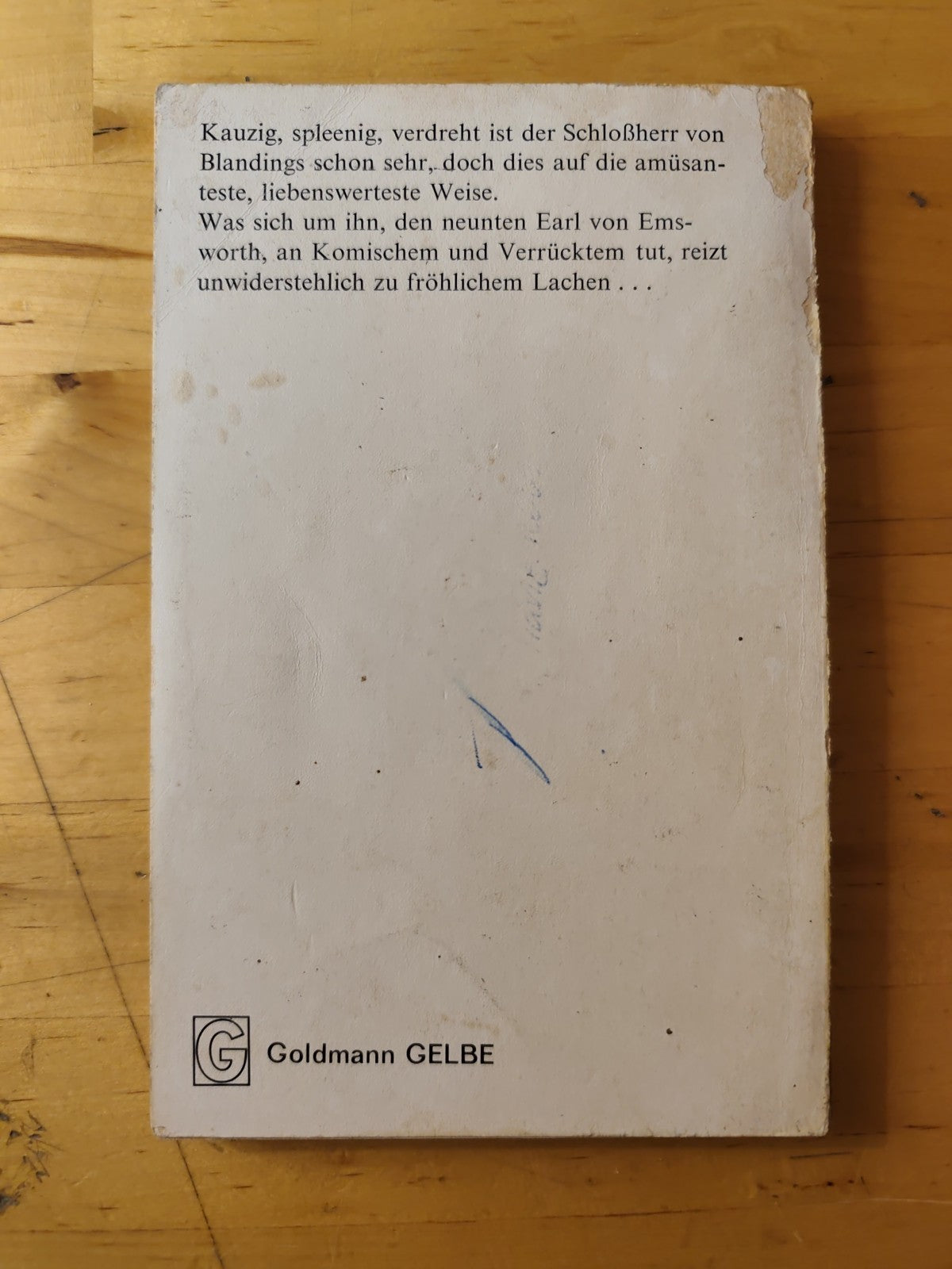 Herr auf Schloß blandings P.G. Wodehouse - Goldmann 1976