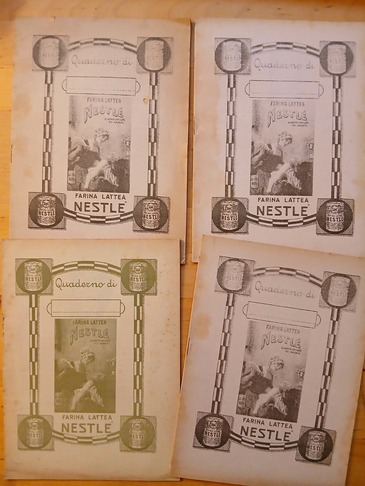 Quaderno Farina Lattea Nestlé Pubblicità antica Vintage collezionismo 4 ill cad.