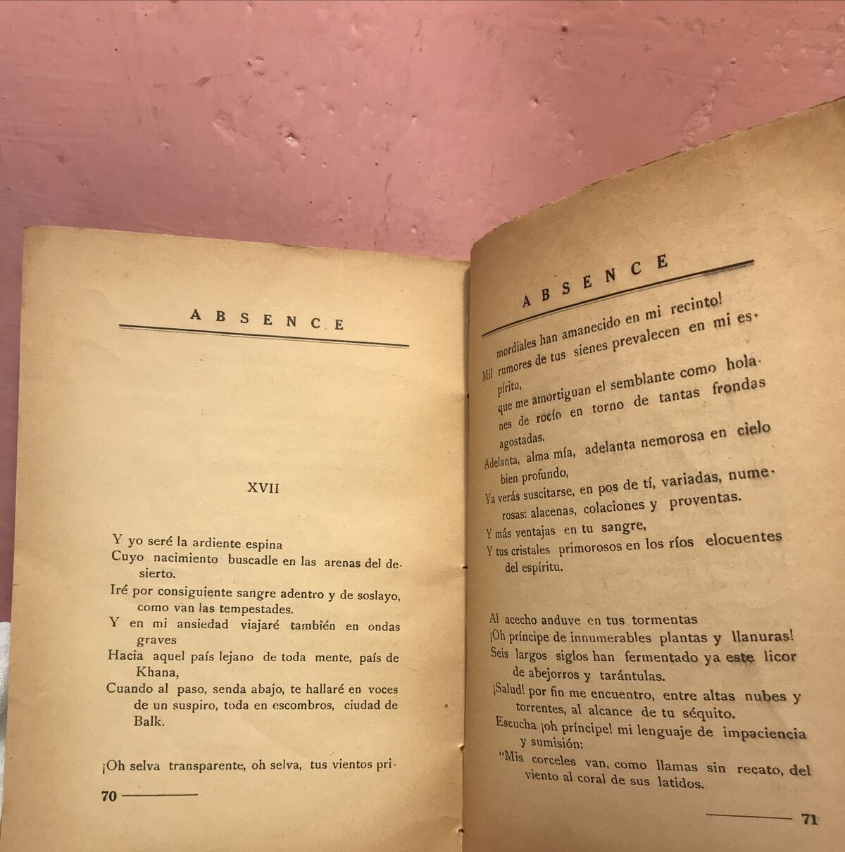 ABSENCE, Alfredo Gangotena, 1932 exemplaire n 136 sur 600.dédicacé par l'auteur
