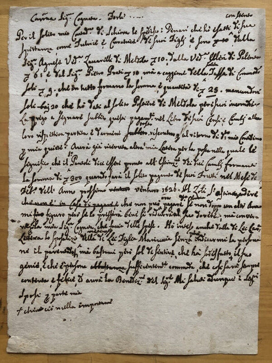 Antico manoscritto 1826 città di Forlì