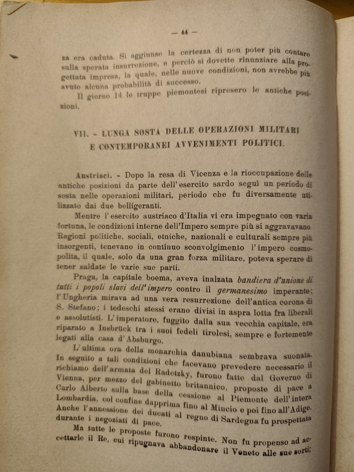 La campagna del 1848 Gen. G. Cassinis conferenze Ufficiali R. Aeronautica 1928
