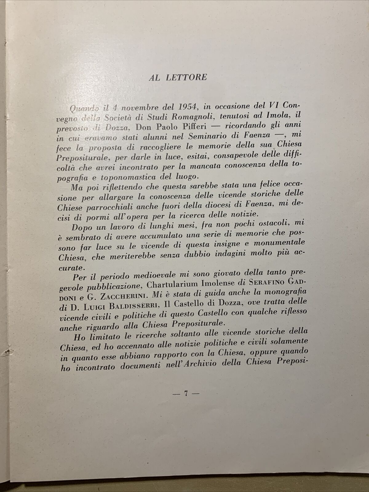 DOZZA IMOLESE la chiesa Prepositurale di Santa Maria Assunta, C. Mazzotti - Lega