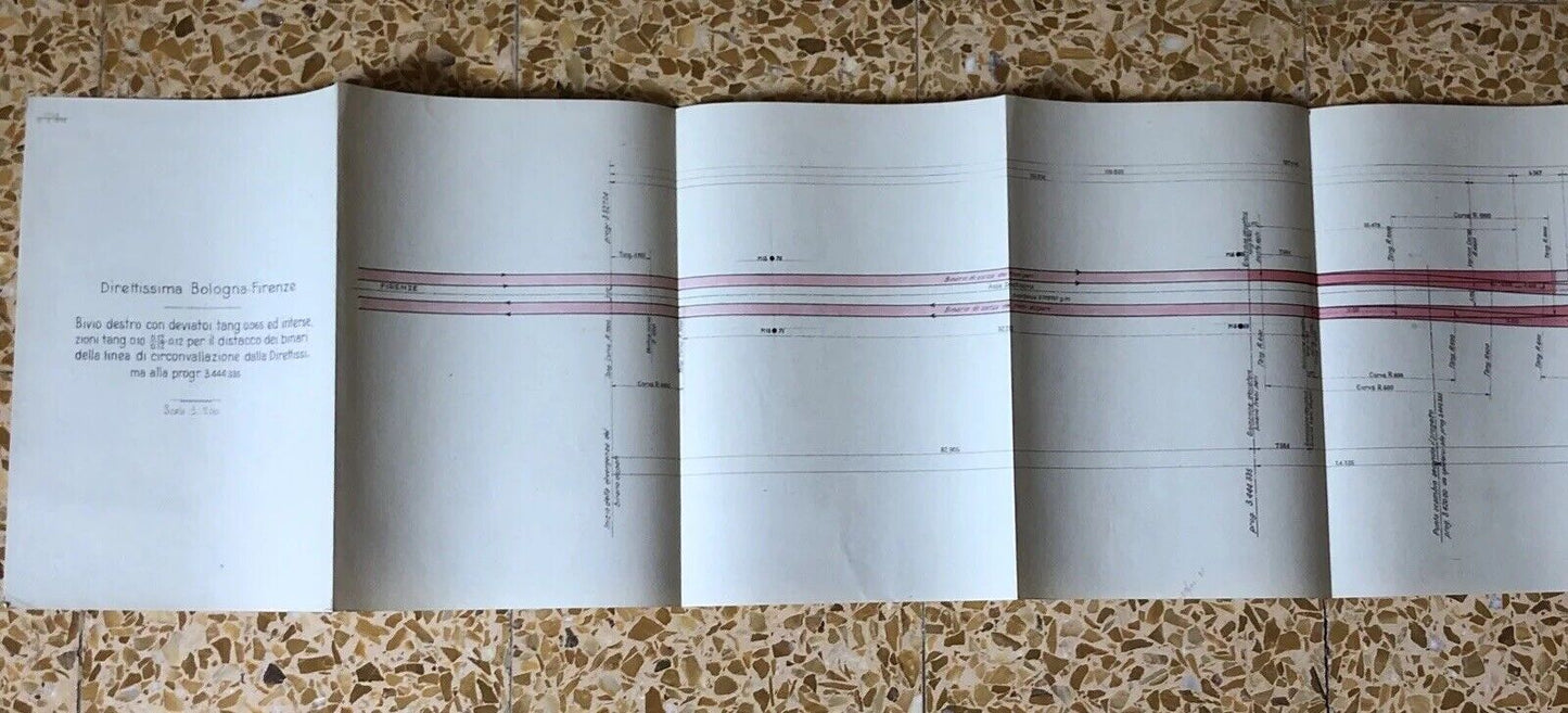 FERROVIE DELLO STATO direttissima Bologna Firenze, deviatoi intersezioni