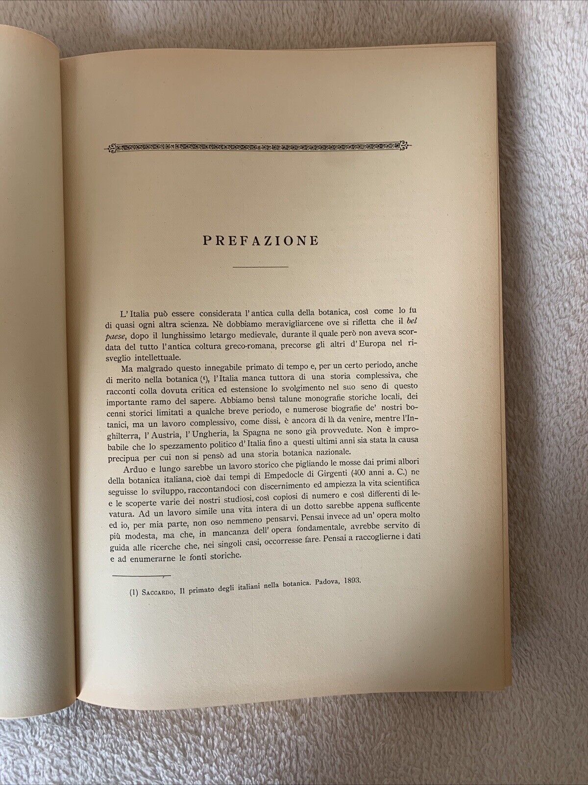 LA BOTANICA IN ITALIA - Pier Andrea Saccardo. Forni Editore, Ristampa del 1971