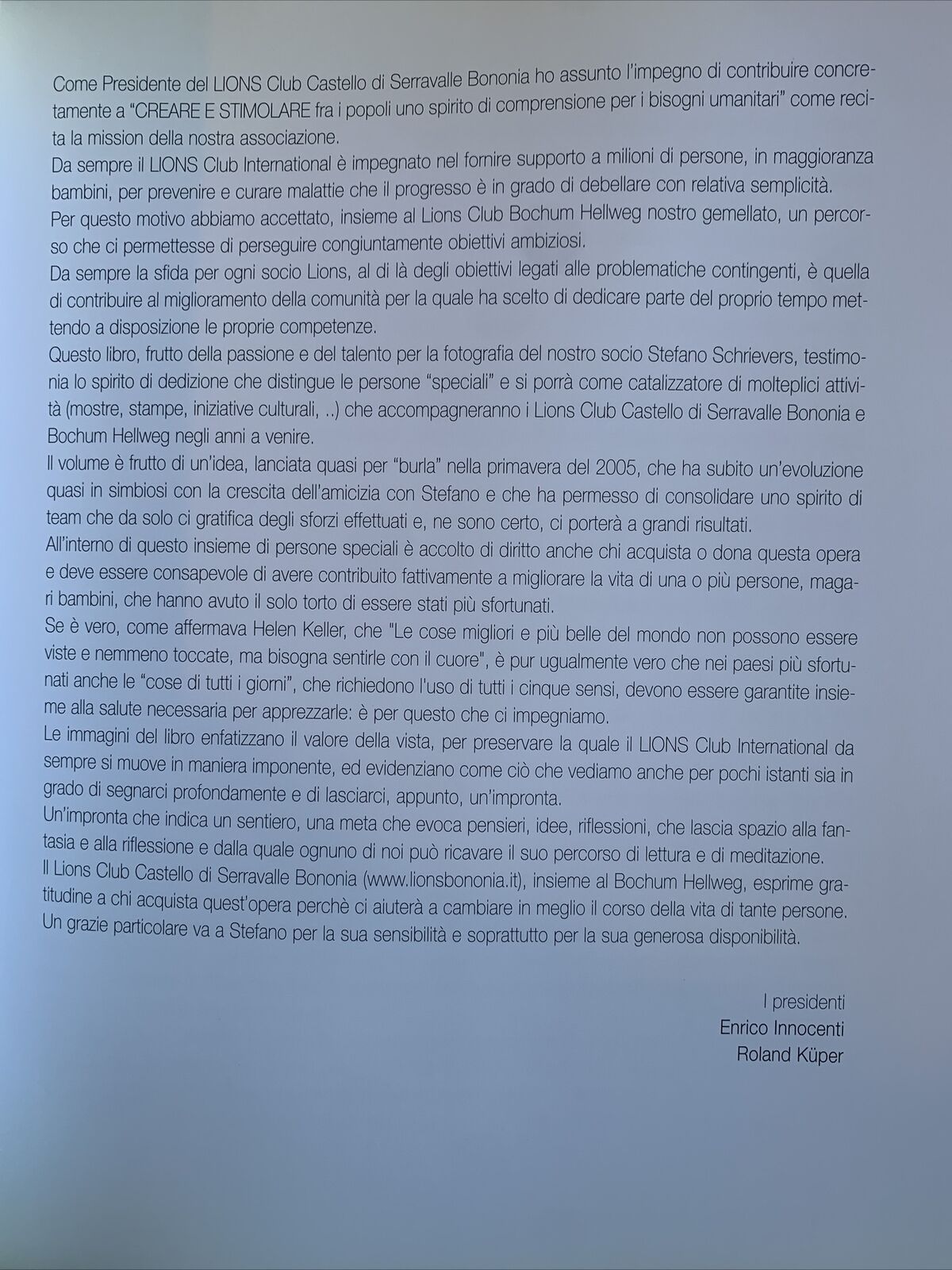 IMPRONTE DI LUCE - Stefano Schrievers. In viaggio nelle terre degli Uomini 2006#