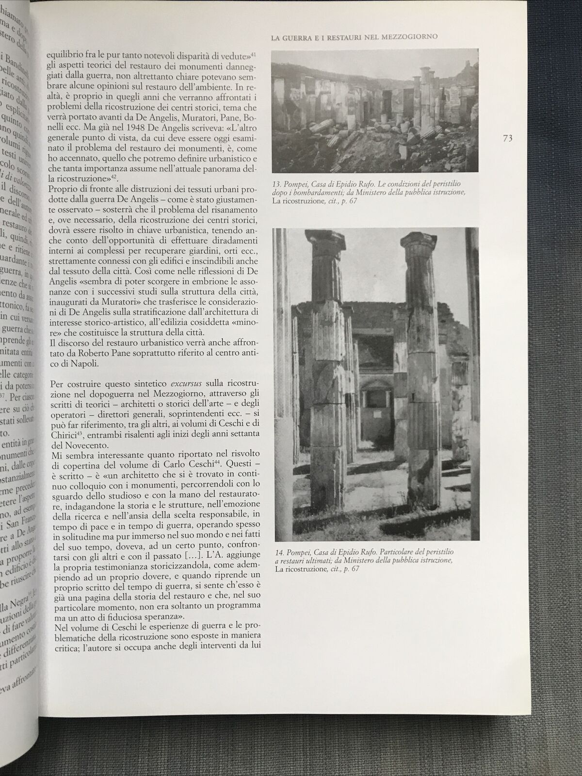GUERRA MONUMENTI RICOSTRUZIONE architetture centri sto, L. De Stefani, Marsilio.
