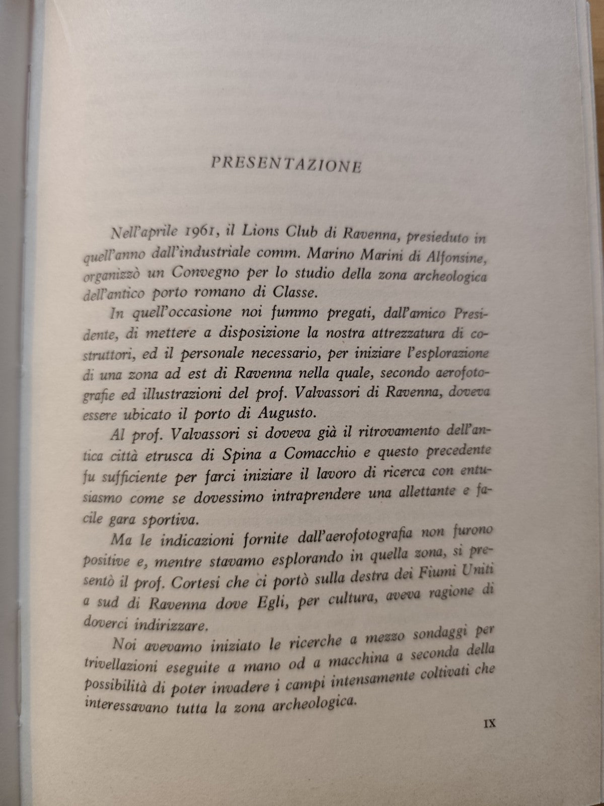 Il porto e la città di Classe - Giuseppe Cortesi (Storiografia di Ravenna) 1967