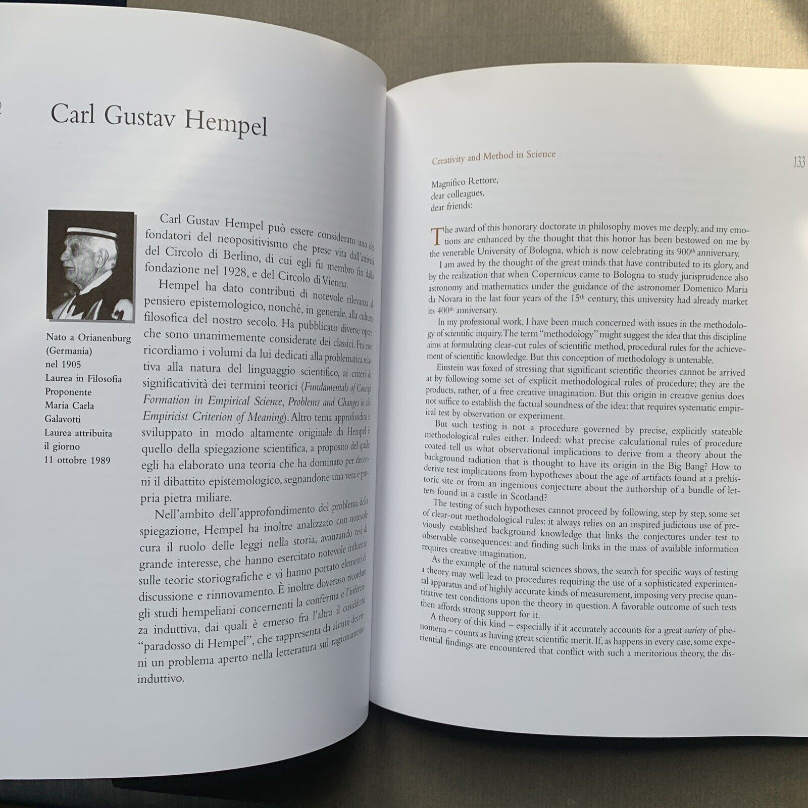 LAUREE HONORIS CAUSA DELL'UNIVERSITÀ DI BOLOGNA 1985 - 2000 ed. Compositori #