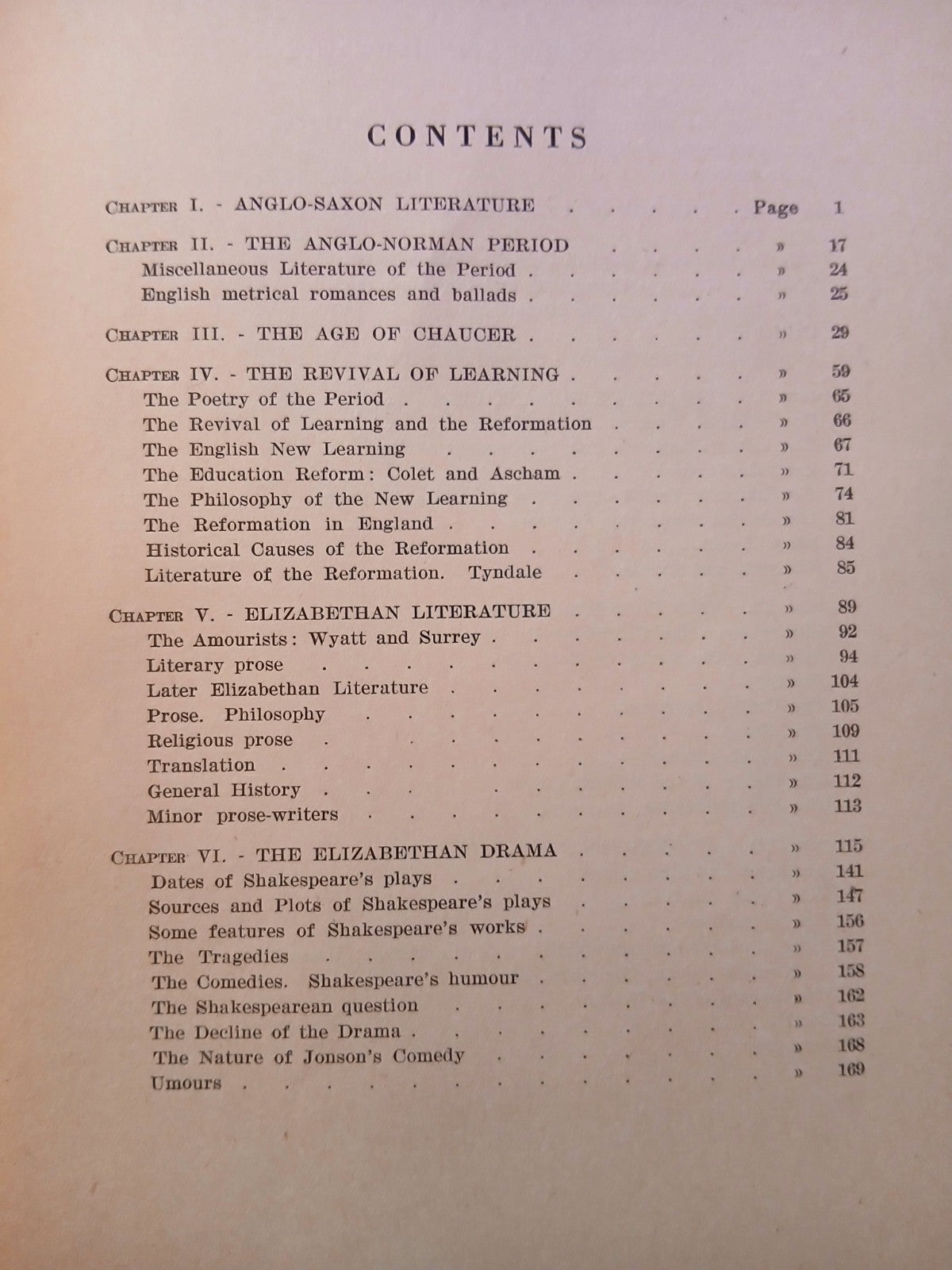 Outlines of English literature - Silvio Policardi - CEDAM 1942