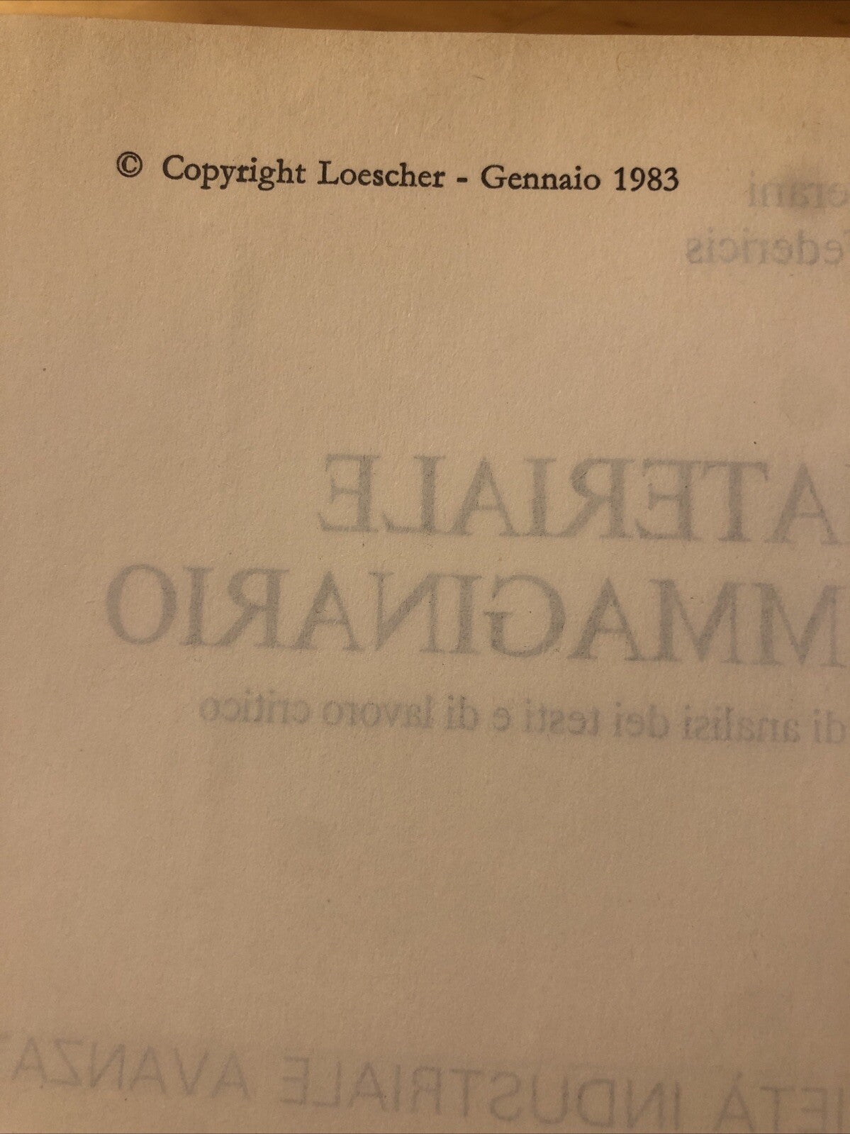 Il materiale e l'Immaginario vol. 8 tomo secondo La società industriale avanzata