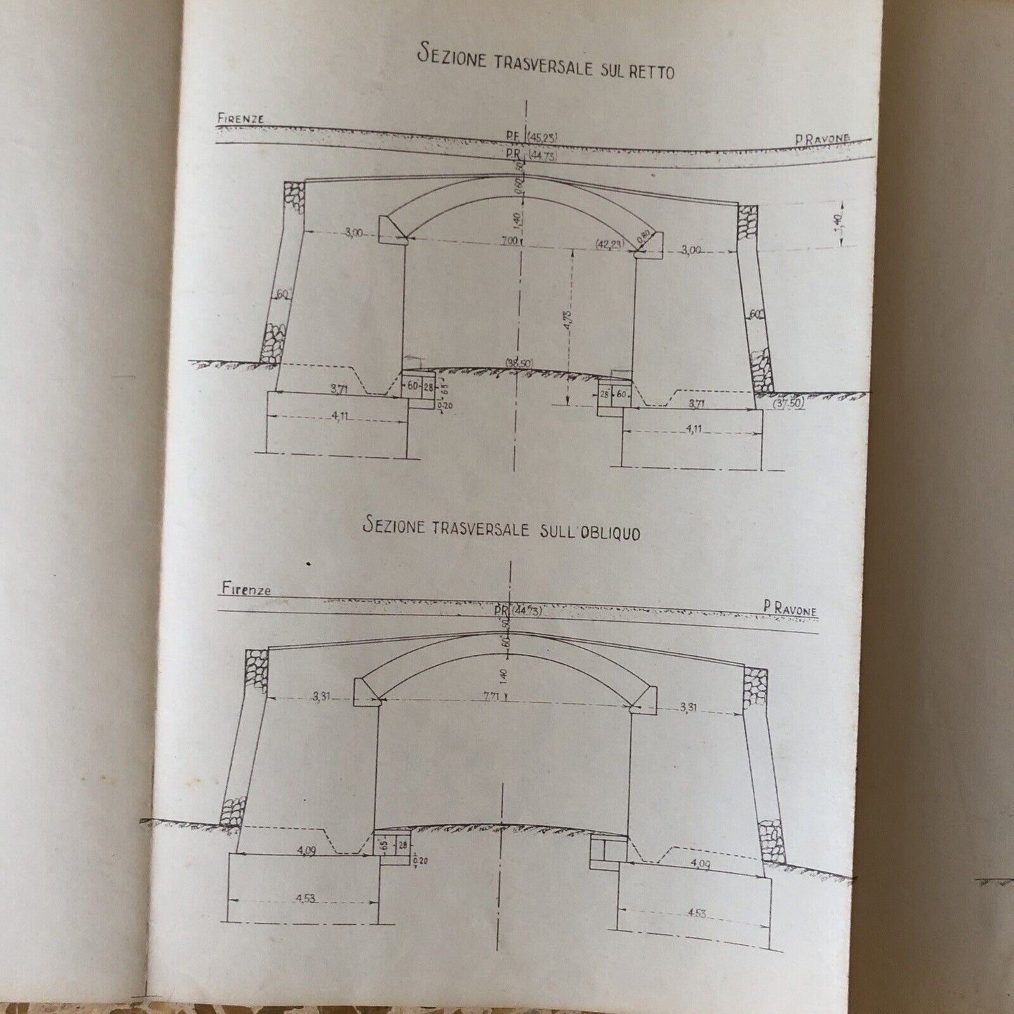 FERROVIE DELLO STATO - SOTTOVIA OBLIQUO DI LUCE RETTA M. 700 SC STRADELLAZZO