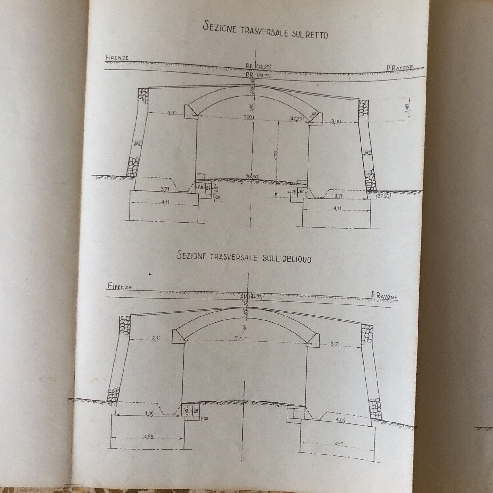 FERROVIE DELLO STATO - SOTTOVIA OBLIQUO DI LUCE RETTA M. 700 SC STRADELLAZZO