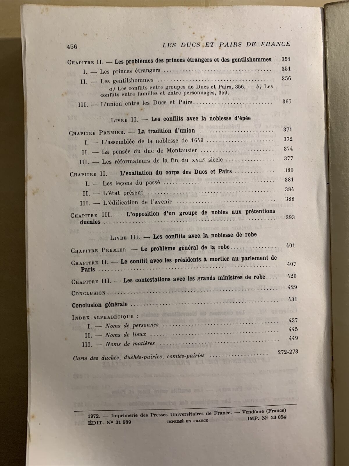 LES DUCS ET PAIRS DE FRANCE AU XVII SIÈCLE. JEAN-PIERRE LABATUT. Sorbona 1972 #