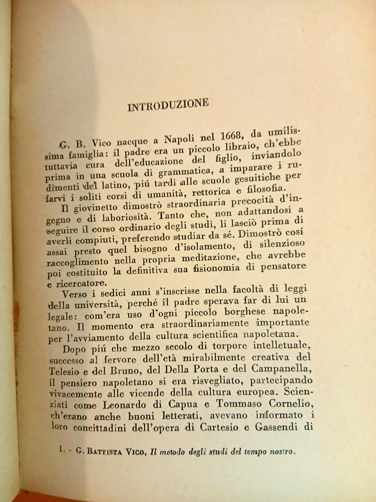 Vico Giambattista - Il Metodo degli studi del tempo nostro - Classici Filosofia