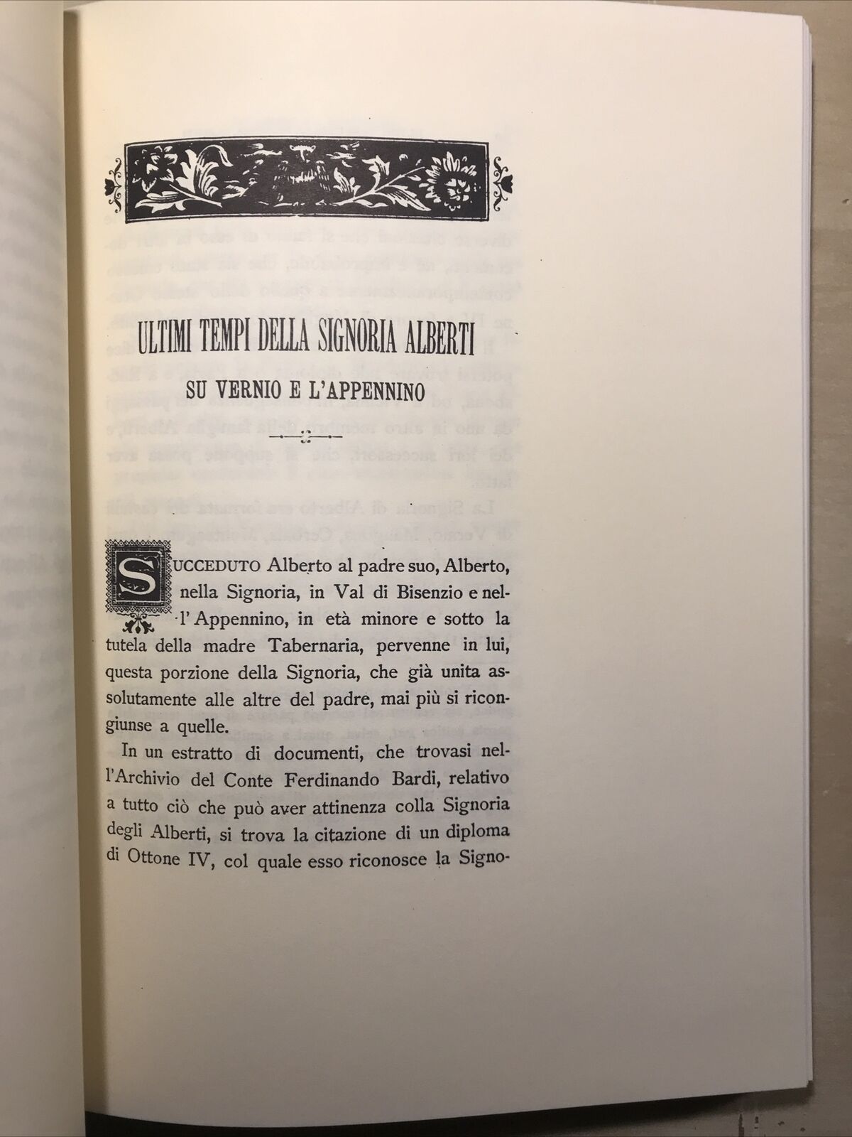 PRATO STORIA Signoria Conti Alberti su Vernio /Vernio vita e morte di A. Forni #