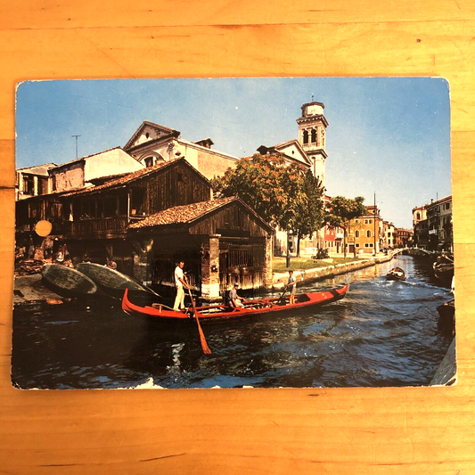 CARTOLINA - VENEZIA SQUERO DI S. TROVASO. VIAGGIATA