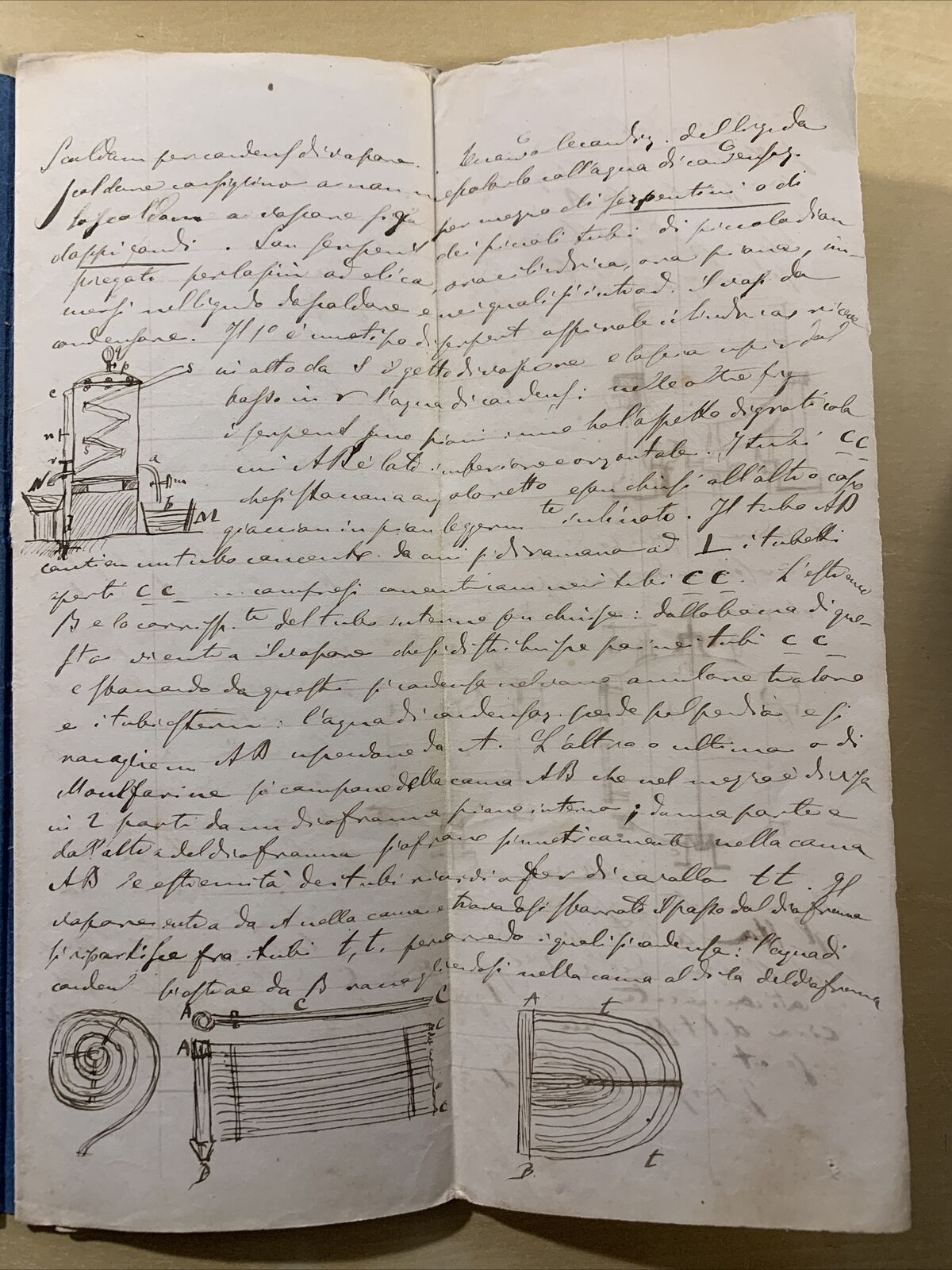 FISICA TECNOLOGICA Vecchio manoscritto Università di Pavia, 1878 appunti lezioni