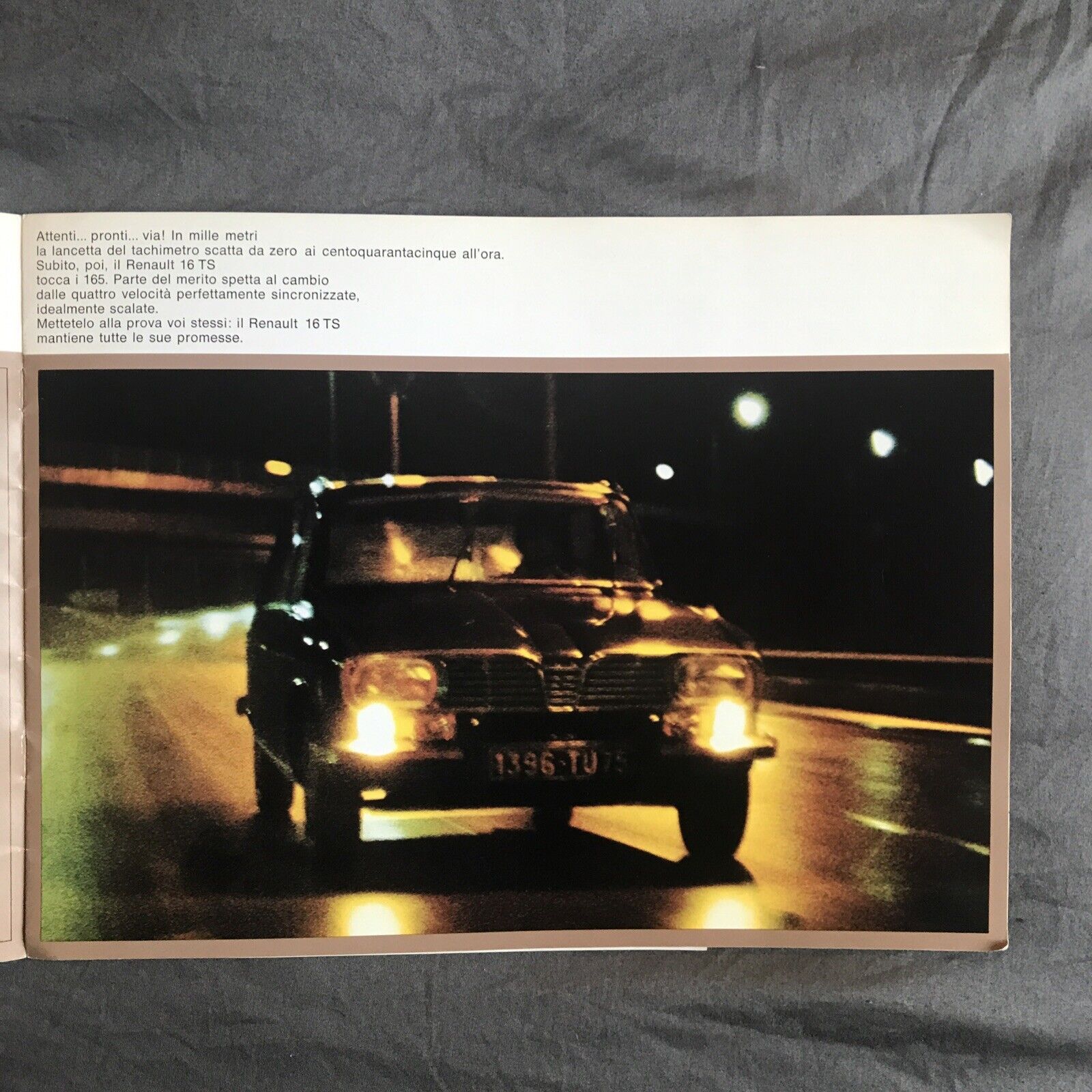 RENAULT 16TS - opuscolo pubblicitario Brochure vintage