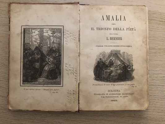 Amalia il trionfo della pietà - L. Bernier - Tipografia Mareggiani 1865